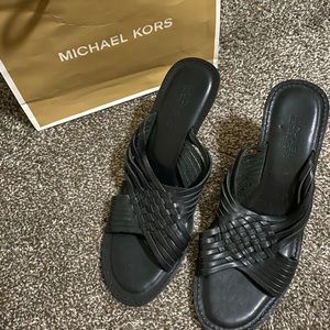 MICHAEL KORS Open Toe, Wedge Slip Ons